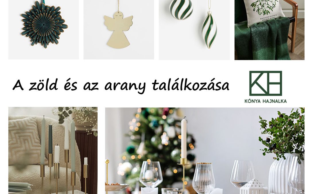 Ünnepi elegancia: zöld és arany Karácsonyi dekoráció ötlet